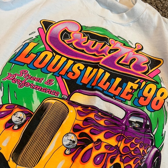 Vintage 90's neon louisville hotrod street and performance oversized graphic tee - Picture 2 of 7